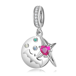 Halloween Bat Bross Dangle Charm for Bracelet Necklace S925 Silver Bead