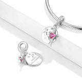 Halloween Bat Bross Dangle Charm for Bracelet Necklace S925 Silver Bead