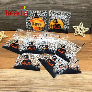 Halloween Plastic Dots 10*10+3cm OPP 100pcs Self Adhesive Bags