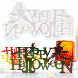 Halloween Letters Epoxy Resin Silicone Mold Witch Ornament Home Decor Making