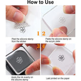 Teacher's Clear Stamps for Scrapbooking 15x15cm Blessing Words Silicone Seal