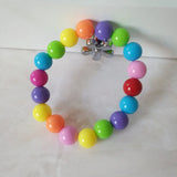 HappyKiss 5pcs Kids Bracelet Acrylic Beads Multicolor Elastic Baby Jewelry