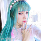 Harajuku Hot Rivet Transparent Heart Lock Choker Necklace