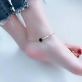 Harajuku Anklet Celebrity Style Titanium Steel Net Red Sexy Bell Clover