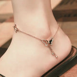 Harajuku Anklet Celebrity Style Titanium Steel Net Red Sexy Bell Clover