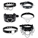 Harajuku Choker Sexy Heart Lock Key Rivets Goth Punk Chokers