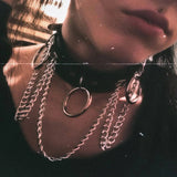 Harajuku Choker Sexy Heart Lock Key Rivets Goth Punk Chokers