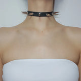 Harajuku Chocker Sexy Heart Rivet Collar Studded Necklace Gothic Choker