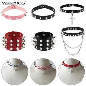 Harajuku Chocker Sexy Rivets Goth Punk Gothic Choker Necklace