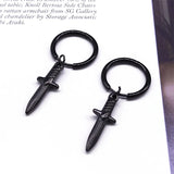 Harajuku Goth Hoop Earring Stainless Steel Dagger Drop Earrings