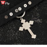 Harajuku Gothic Rivet Y2K Cross Pendant Neckwear Collar Necklace