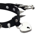 Harajuku Heart Choker Spike Leather Collar Chocker Goth Necklace