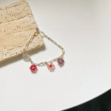 Harajuku Kpop Colorful Bead Flower Choker Necklace
