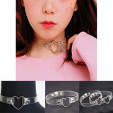 Harajuku Love Acrylic Punk Peach Heart Necklace Lady Clavicle Chain