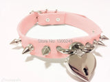 Harajuku Hot Dark Sweet Heart Choker Lock & Key Rivet Necklaces
