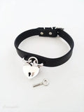 Harajuku Hot Dark Sweet Heart Choker Lock & Key Rivet Necklaces