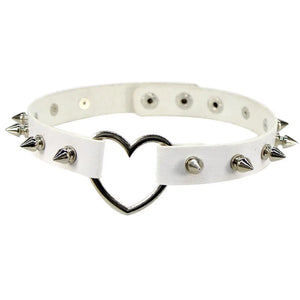 Harajuku Gothic Rivet PU Leather Collar Necklace