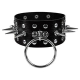 Harajuku PU Leather Choker Necklace For Women Pendant O-Ring Gothic Punk