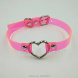 Harajuku Punk Gothic Rock Vinyl Choker Heart Collar