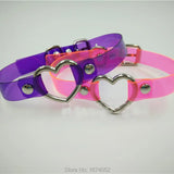 Harajuku Punk Gothic Rock Vinyl Choker Heart Collar