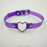 Harajuku Punk Gothic Rock Vinyl Choker Heart Collar