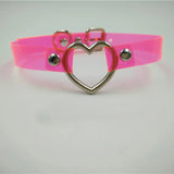 Harajuku Punk Gothic Rock Vinyl Choker Heart Collar