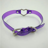 Harajuku Punk Gothic Rock Vinyl Choker Heart Collar