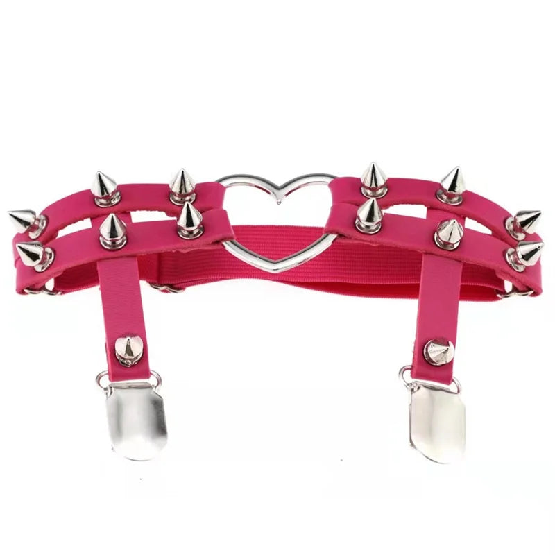 Harajuku Punk Leather Rivets Hip-Hop Leg Ring