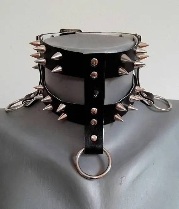 Harajuku Punk Rock Gothic Leather Choker Spike Rivet Collar Anime Necklace