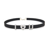 Harajuku Rhinestone I Love DADDY Choker Necklace for Women