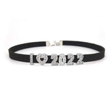 Harajuku Rhinestone I Love DADDY Choker Necklace for Women
