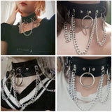 Harajuku Rivet Goth Punk Necklace Sexy Heart Lock Key Gothic Necklace