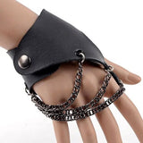 Harajuku Rivet Leather Bracelet Punk Men Chains Wide Bangle Spike Gothic Women