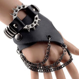 Harajuku Rivet Leather Bracelet Punk Men Chains Wide Bangle Spike Gothic Women