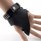 Harajuku Rivet Leather Bracelet Punk Men Chains Wide Bangle Spike Gothic Women