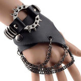 Harajuku Rivet Leather Bracelet Punk Men Chains Wide Bangle Spike Gothic Women