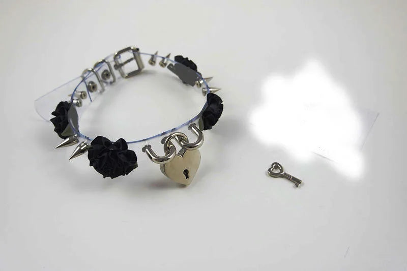 Harajuku Sexy Hot Dark Punk Goth Clear Leather Choker Necklaces