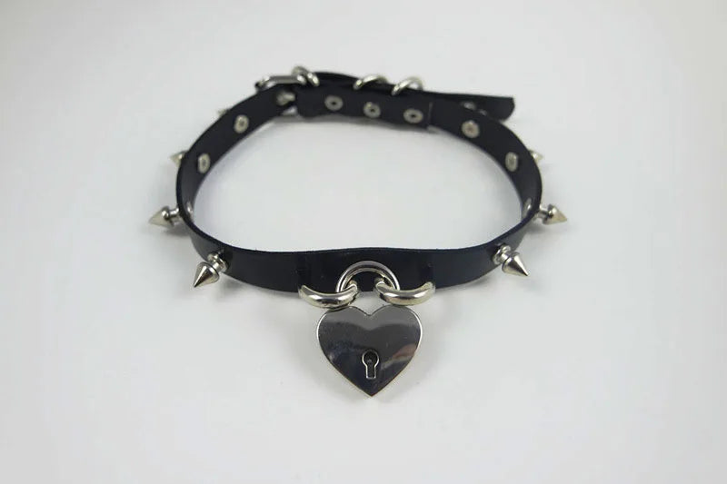 Harajuku Sexy Hot Dark Punk Goth Rivet Leather Choker Necklaces