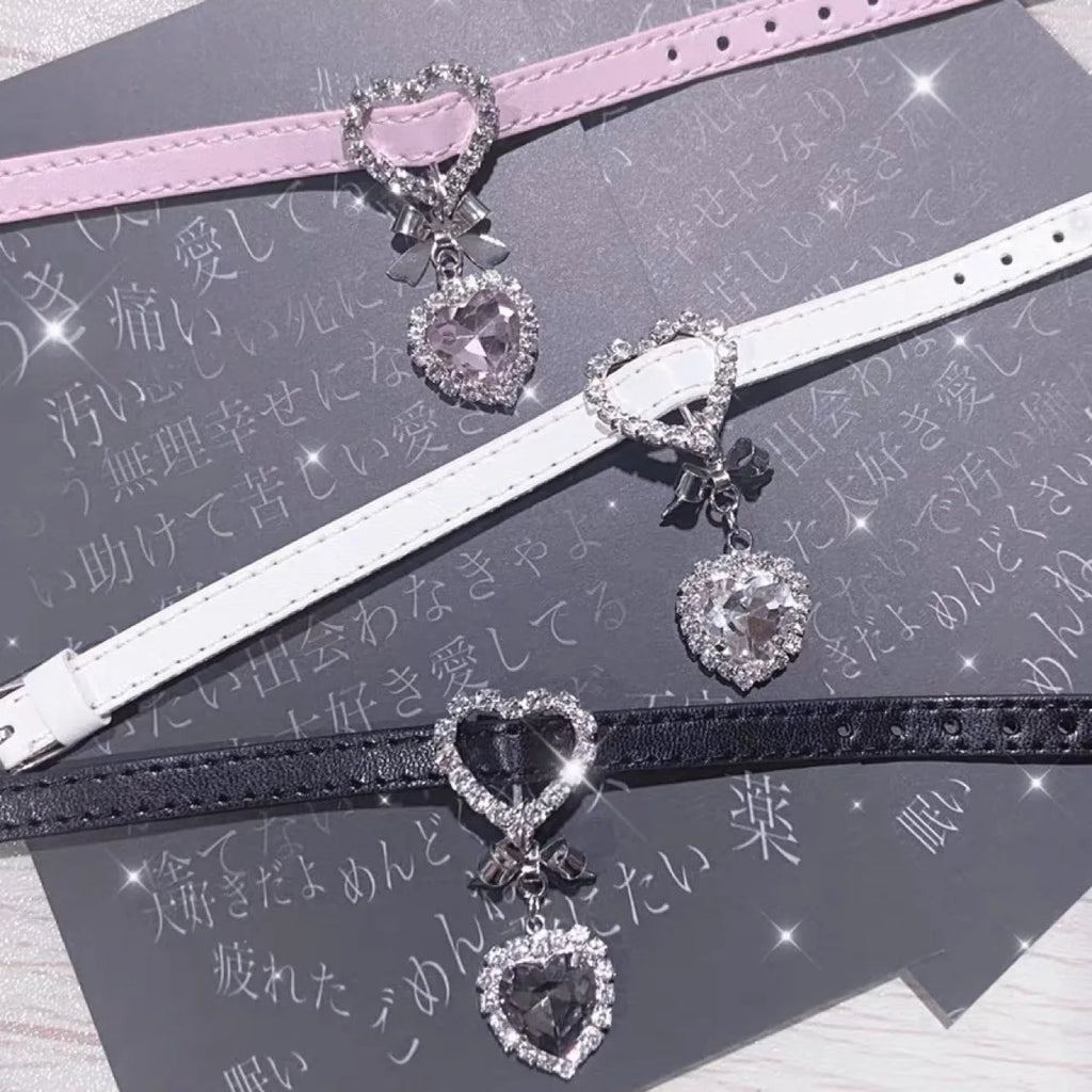 Harajuku Colorful Love Heart Bowknot Bracelet for Girls