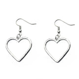 Harajuku Soft Sister Hollowed Out Geometric Heart-shaped Earrings
