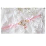 Harajuku Soft Lolita Girl Heart Bow Rose Retro Necklace Accessories