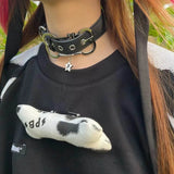 Harajuku Star Pentagram Bone Choker Punk Necklace