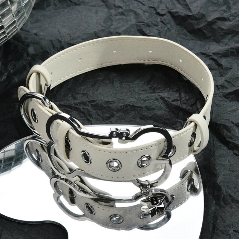 Harajuku Star Pentagram Bone Choker Punk Necklace