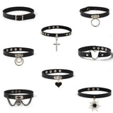 Harajuku Style Punk Choker Collar Necklace Ins Love Leather