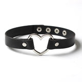 Harajuku Style Punk Choker Collar Necklace Ins Love Leather