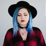 Harajuku Style Punk Choker Collar Necklace Ins Love Leather