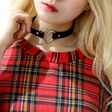 Harajuku Style Punk Choker Collar Necklace Ins Love Leather