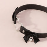 Harajuku Style Love Collar Leather Bow Bell Neck Chain Choker Necklace