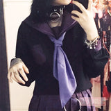 Harajuku Style Goth Lolita PU Leather Collar Chain Necklace