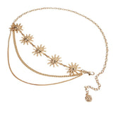 Harajuku Style Women Thin Belt with Moon Sun Pendant